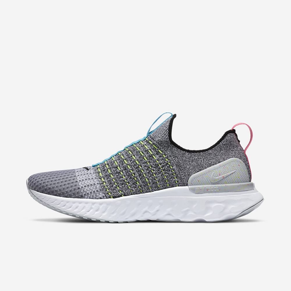 Chaussure De Running Nike React Phantom Run Flyknit 2 Blanche 8062-745 White/Flash Crimson/Baltic Blue/Black Homme | KGS-90696572